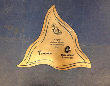 Brass, one of our plaque materials