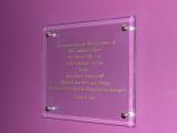 Example of our glass plaques available